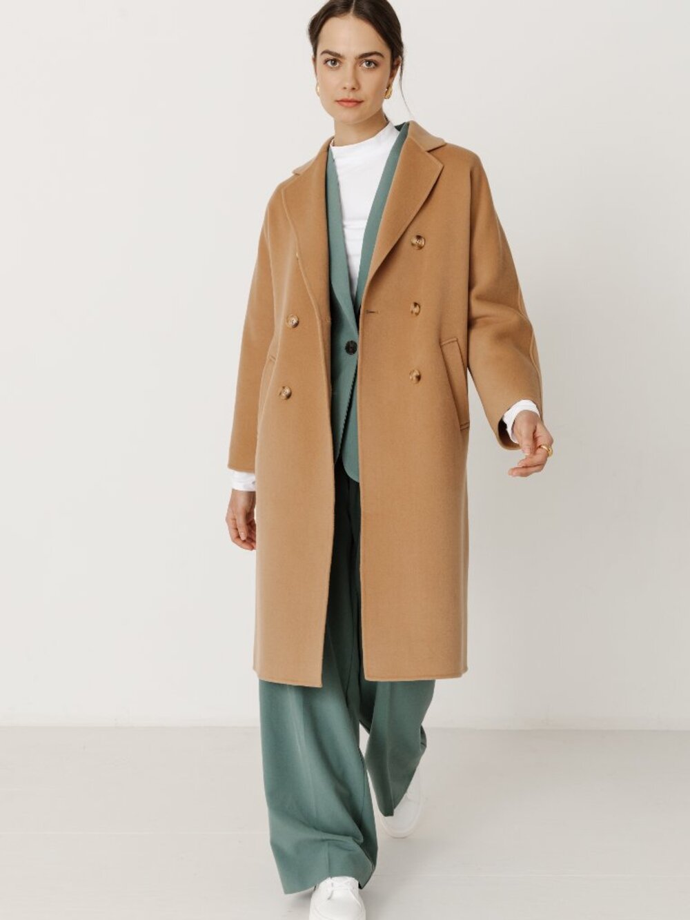 NWT Cashmere Heather Lynn Quinn Coat in Camel
